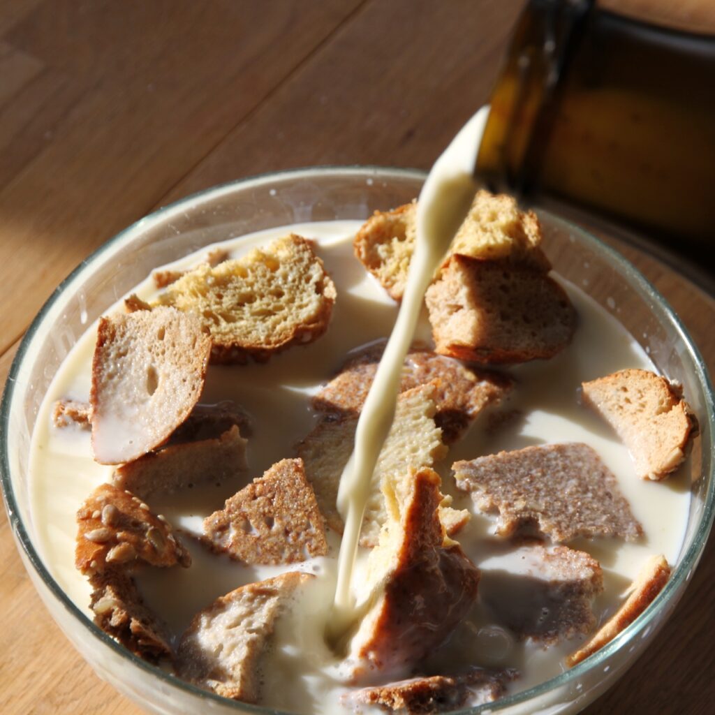 Milch Brotpudding