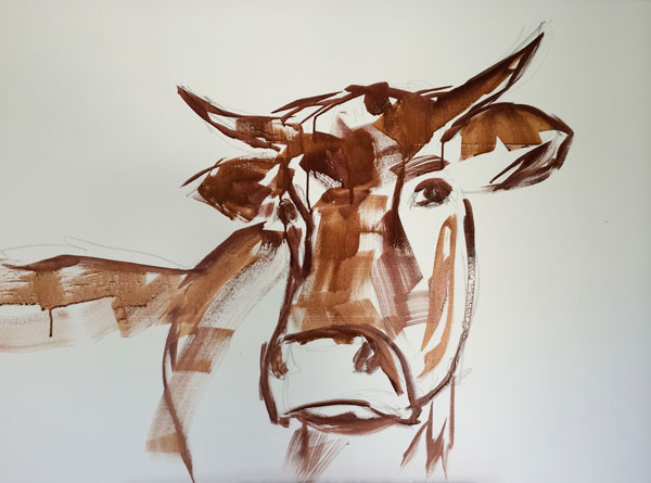 Striche? Numbencore ist schon am ersten Tag unverkennbar eine Kuh.